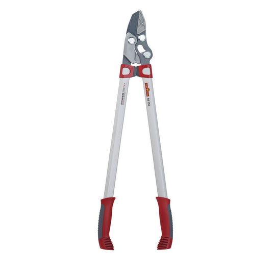 Close-up of 3x Power Cut mechanism on RS750 lopper on a white background