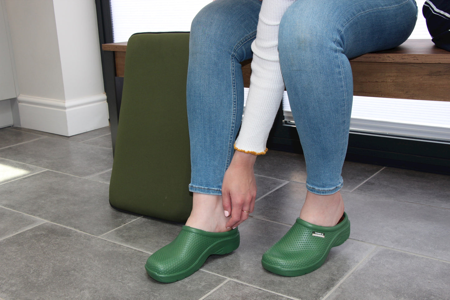 Town & Country Green Clogs