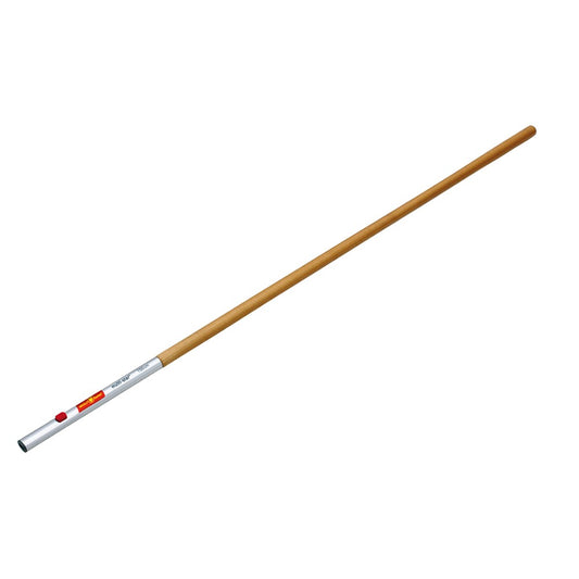 WOLF-Garten ZM150 Multi-Change® Aluminium Handle with red and yellow locking socket and 150cm lightweight shaft, displayed on a white background.