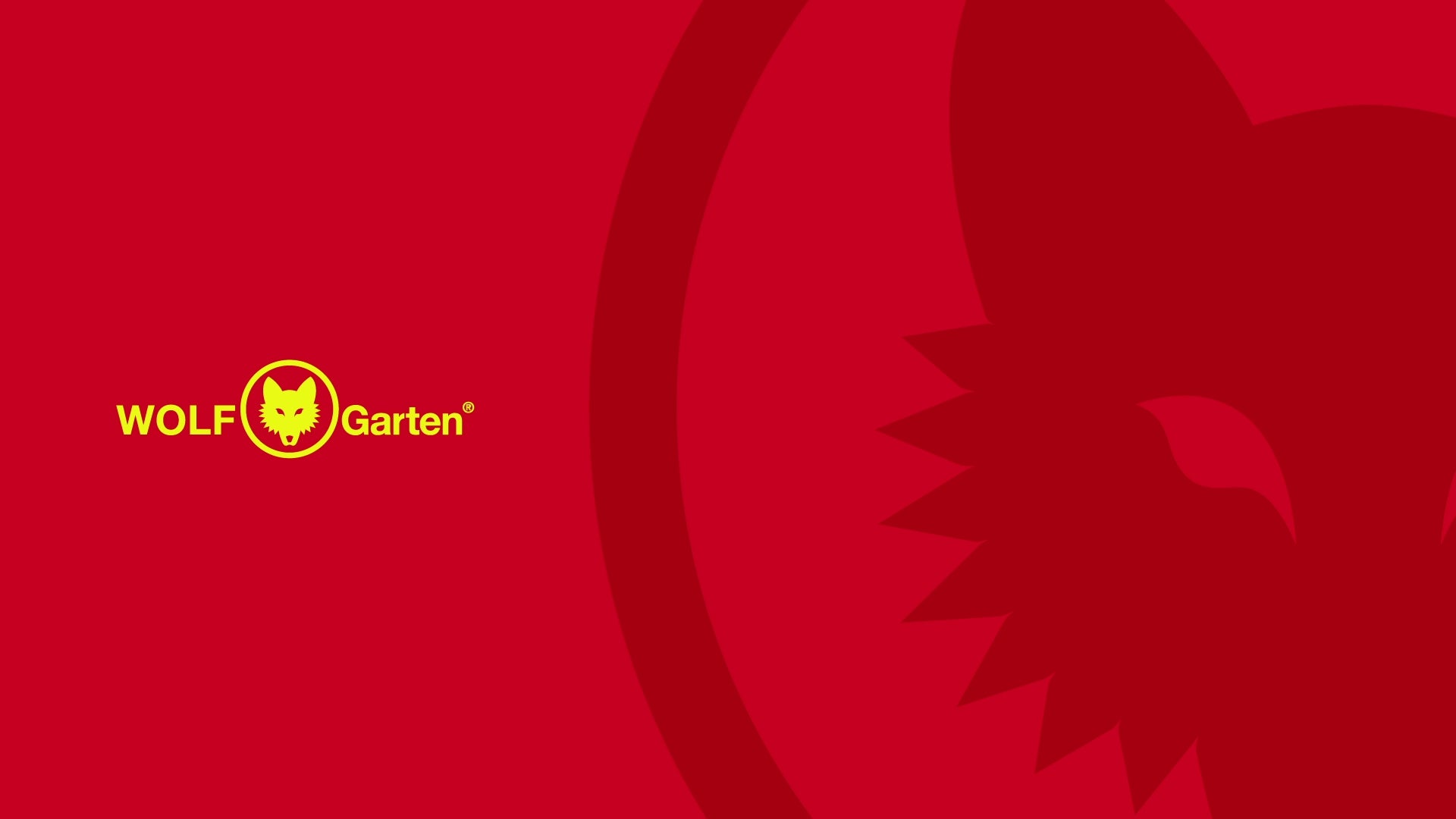 WOLF-Garten UMM Multi-Change® Tool Holder System with red and yellow 80cm rail and 4 adjustable hooks, shown in a video