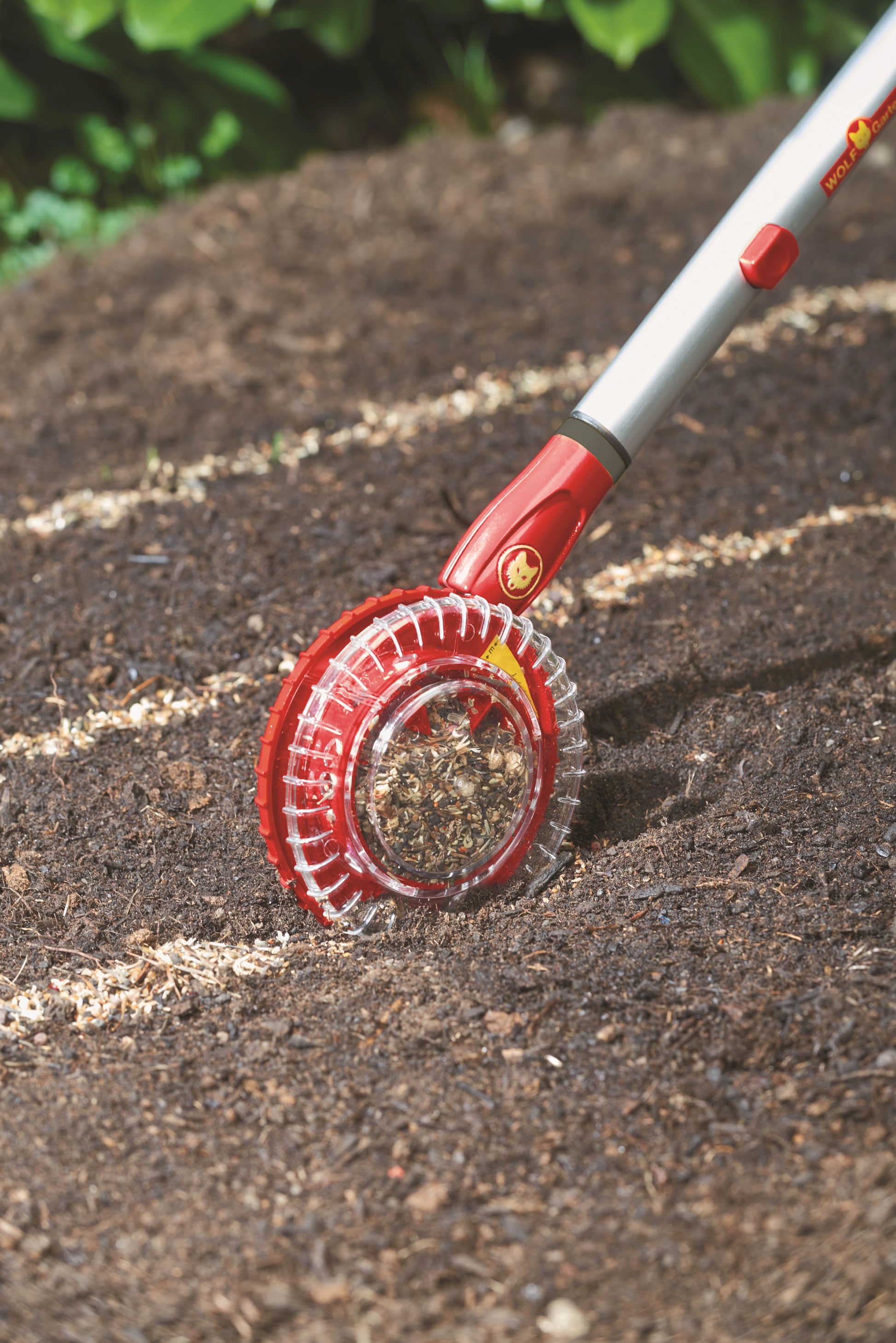 WOLF-Garten Multi-Change® EAM Seed Sower 20cm & JAM Ridger & ZMI12 Aluminium Handle - 118cm Lightweight Handle WolfOnline