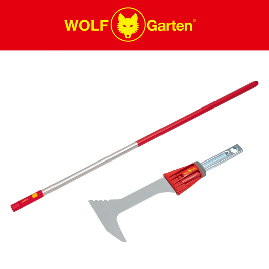 WOLF-Garten Multi-Change® Grout Scraper FKM - Patio & Driveway Weed Removal Tool & ZMI12 Aluminium 118cm Lightweight Handle WolfOnline