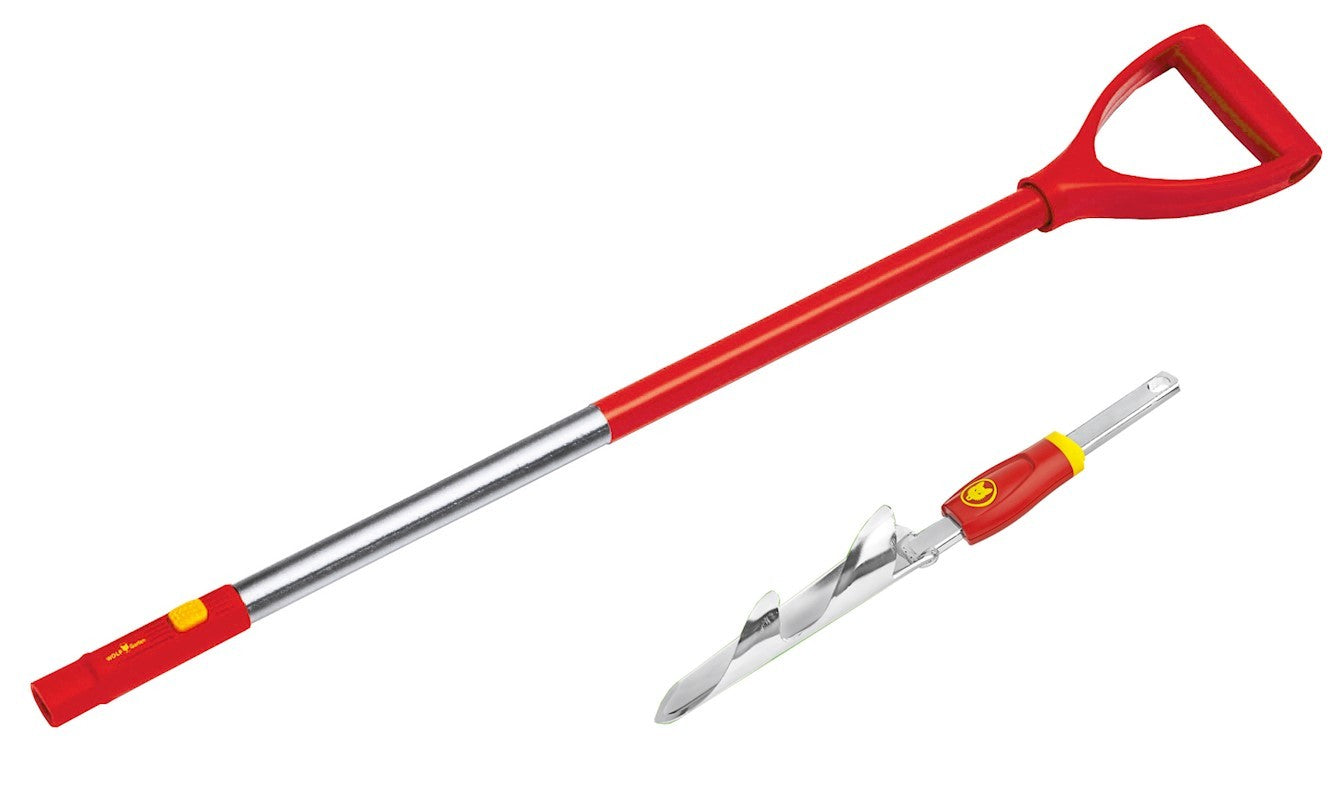 WOLF-Garten Multi-Change® IWM Weed Extractor - 4cm Root Removal Tool & ZMAD Aluminium D-Grip Handle (80cm) WolfOnline