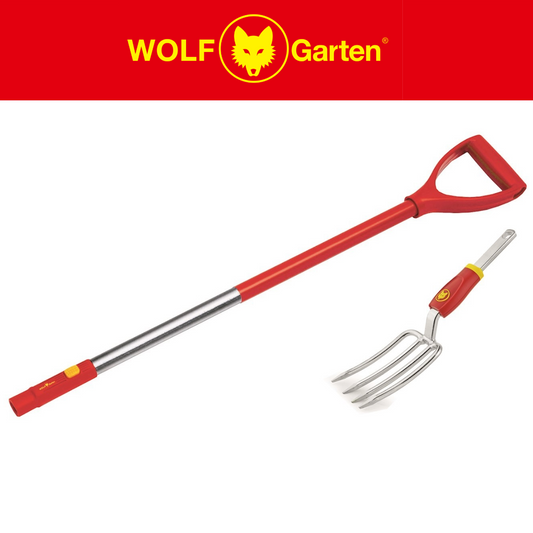 WOLF-Garten LUGM Multi-Change® Hand Fork 7.5cm & ZMAD Aluminium D-Grip Handle (80cm) WolfOnline