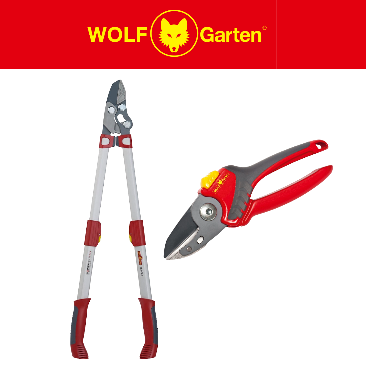 WOLF-Garten RS900T 4 Power Cut Anvil Lopper & RS2500 Anvil Secateurs – Comfort Plus Garden Shears WolfOnline