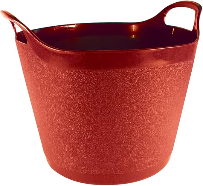 Flexi tubs from town & country.  Red, 15 litres, 25 litres, 40 litres