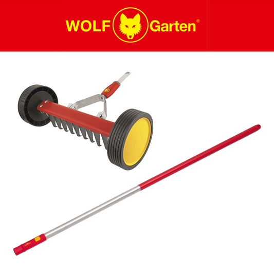 WOLF-Garten Multi-change® URM Roller Moss Removal Rake & ZMI15 Aluminium Handle – 142cm WolfOnline