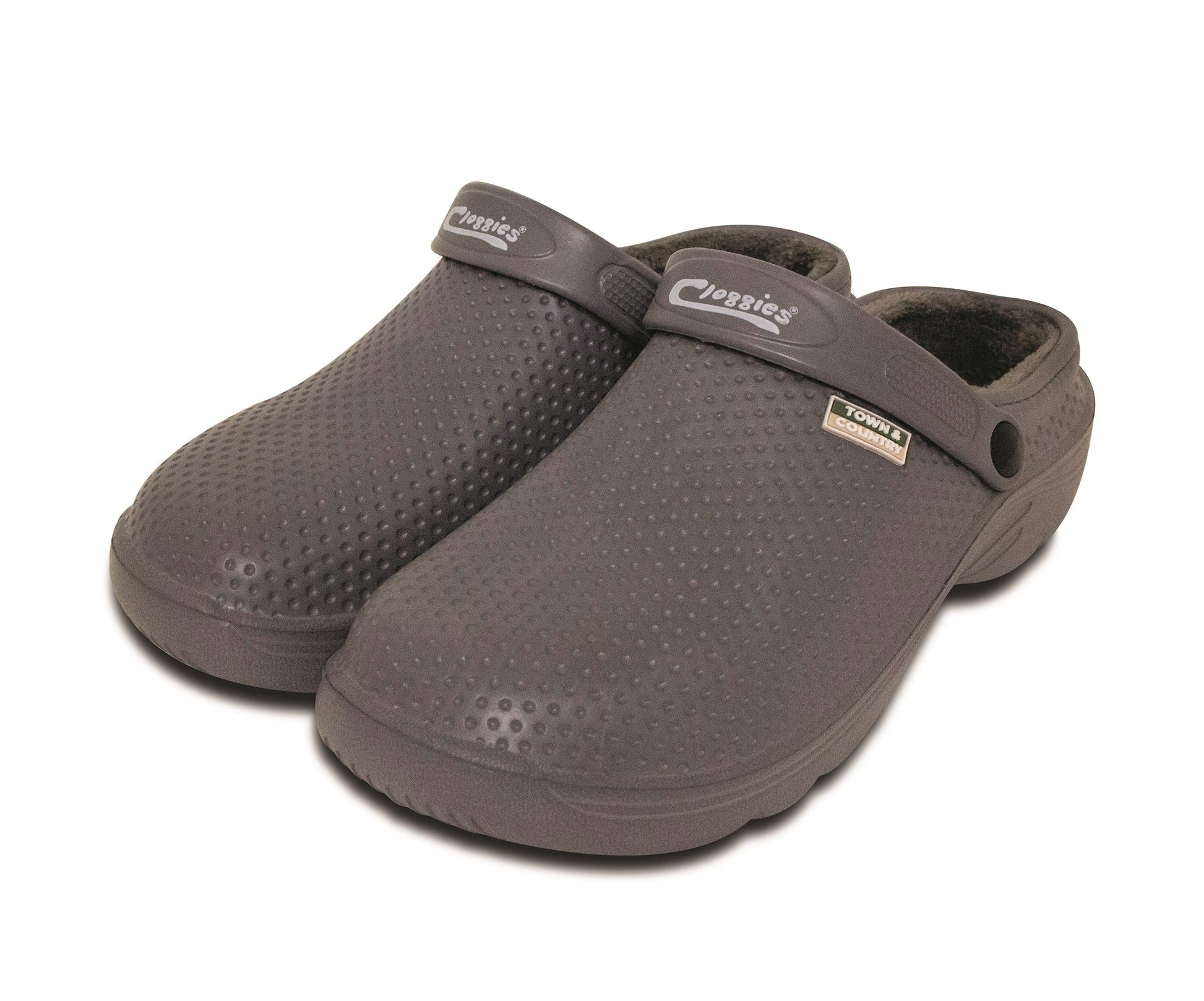 charcoal fleecy clogs cloggies from Town & Country