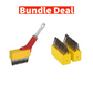 Wolf Garten FBM weeding brush with stiff steel bristles and two spare heads